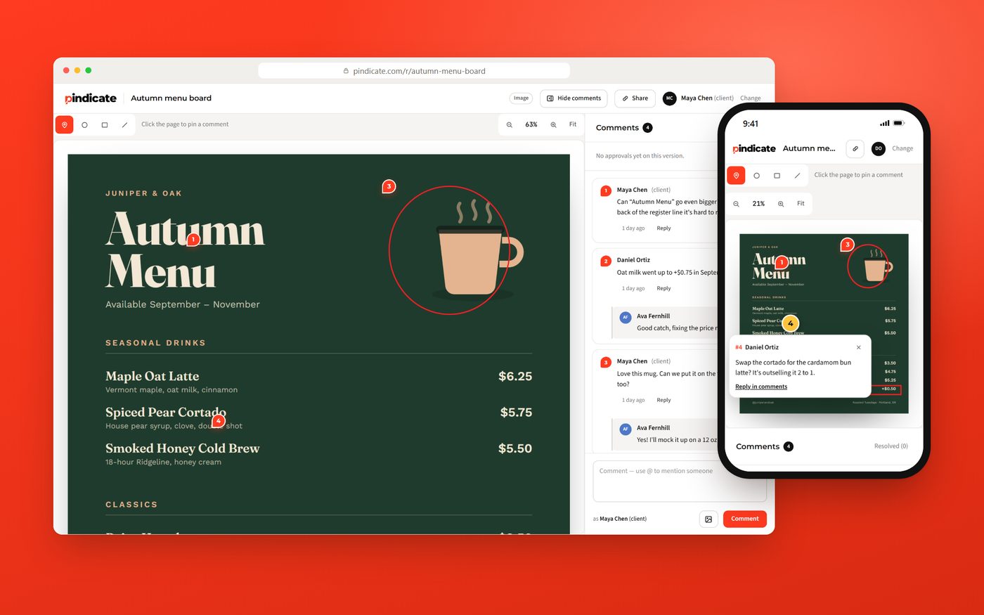 Created a better way to get client feedback on project files for freelancers and small creative team
